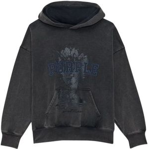Purple Brand, Heren, Sweatshirts & Hoodies, Zwart, Maat: M Katoen,