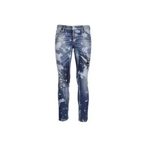 Dsquared2 Blauwe Jeansbroek - Regular Fit - Geschikt voor alle temperaturen , Blue , Heren , Maat: XS