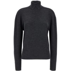 Burberry, Dames, Truien, Grijs, Maat: M Wol,