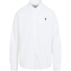 Ami Paris, Heren, Overhemden, Wit, Maat: XL Katoen,