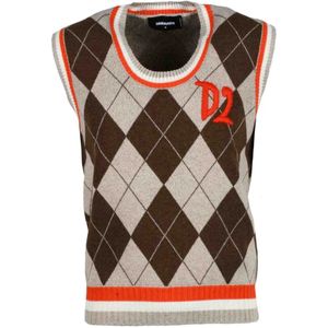 Dsquared2, Heren, Truien, Veelkleurig, Maat: S Zijde,