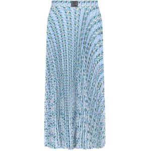 Tory Burch, Dames, Rokken, Blauw, Maat: 2XS Katoen,