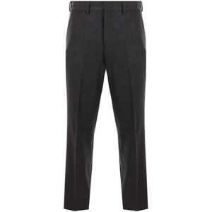 Fendi, Heren, Broeken, Grijs, Maat: XL Viscose,