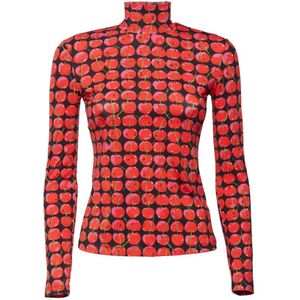 La DoubleJ, Dames, Truien, Rood, Maat: 2XL Polyamide,