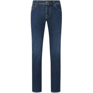 Jacob Cohën, Heren, Jeans, Blauw, Maat: W35 Katoen,
