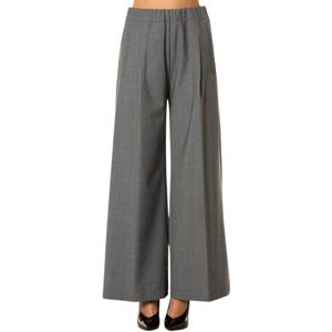 Semicouture, Dames, Broeken, Grijs, Maat: XS Leer,