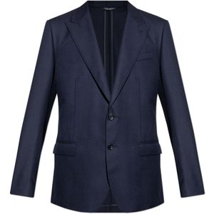 Dolce & Gabbana, Heren, Jassen, Blauw, Maat: 2XL Wol,