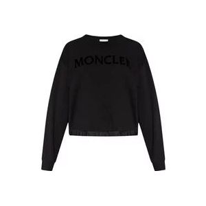 Moncler Sweatshirt met logo , Black , Dames , Maat: XS