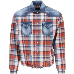 Dsquared2, Heren, Overhemden, Rood, Maat: M Katoen,