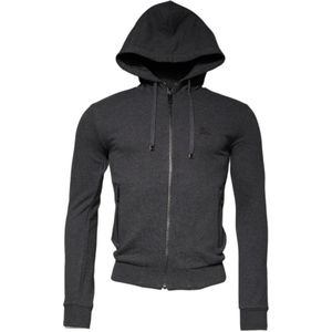 Dolce & Gabbana, Heren, Sweatshirts & Hoodies, Grijs, Maat: S Katoen,