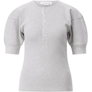 Victoria Beckham, Dames, Truien, Grijs, Maat: L Katoen,