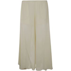 Chloé, Dames, Broeken, Wit, Maat: M Zijde,
