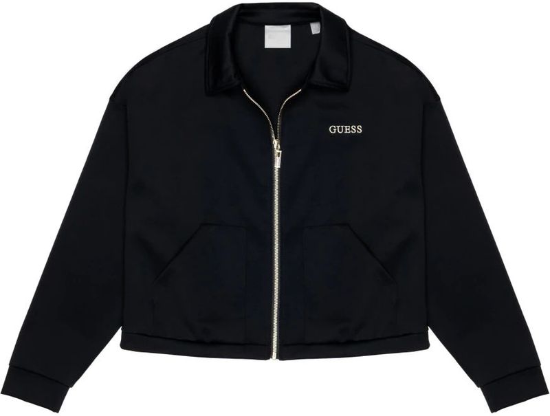 Guess, Dames, Sweatshirts & Hoodies, Zwart, Maat: 2XS Polyamide,