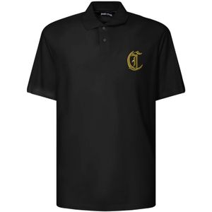 Just Cavalli - Poloshirt - Zwart - Katoen - Korte Mouwen - Regular Fit