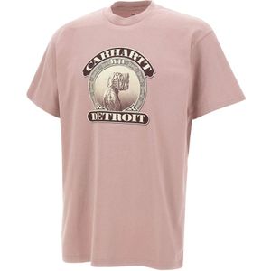 Carhartt Wip, Heren, Tops, Roze, Maat: M Katoen,