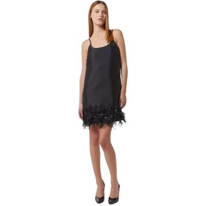 Silvian Heach, Dames, Jurken, Zwart, Maat: 2XS Satijn,