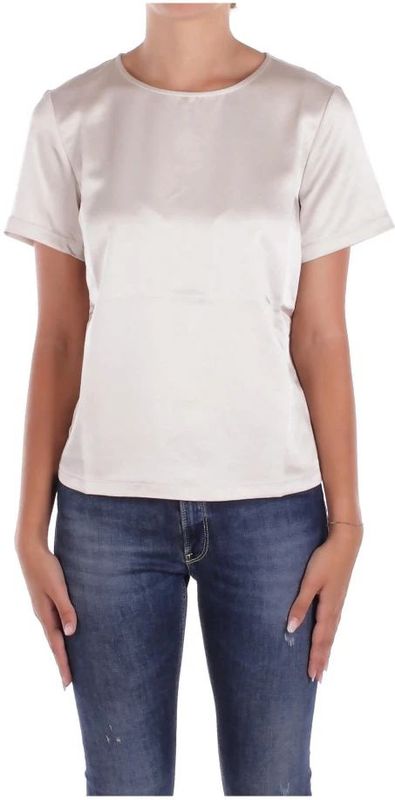 Weekend Max Mara, Dames, Blouses & Shirts, Beige, Maat: XS Satijn,