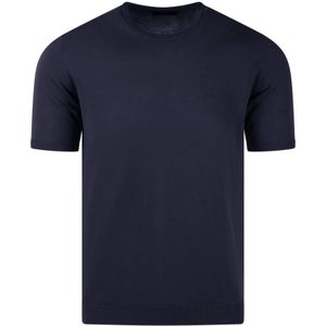 Roberto Collina, Heren, Tops, Blauw, Maat: L Katoen,