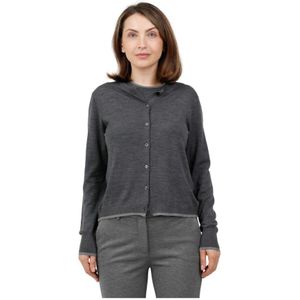 Gran Sasso, Dames, Truien, Grijs, Maat: M Wol,