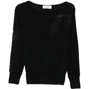 Blugirl, Dames, Truien, Zwart, Maat: M Wol,