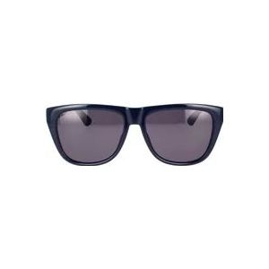 Gucci Rechthoekige zonnebril met blauw montuur , Blue , Heren , Maat: 57 MM