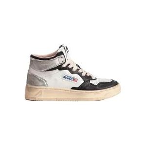 Autry Vintage Leren Hoge Sneakers , Multicolor , Dames , Maat: 36 EU