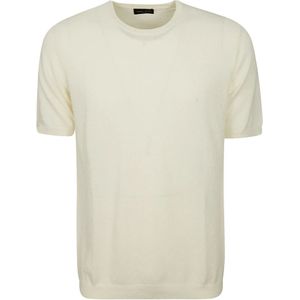 Roberto Collina, Heren, Truien, Wit, Maat: 2XL Katoen,