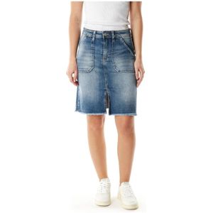 Le Temps Des Cerises, Dames, Rokken, Blauw, Maat: W24 Denim,