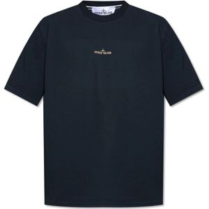 Stone Island, Heren, Tops, Blauw, Maat: L Katoen,