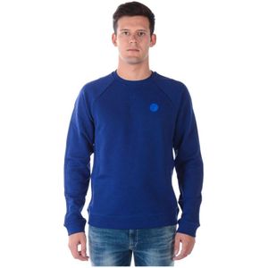 Versace, Heren, Sweatshirts & Hoodies, Blauw, Maat: S Katoen,