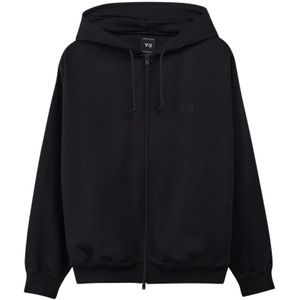 Y-3, Heren, Sweatshirts & Hoodies, Zwart, Maat: XL Katoen,