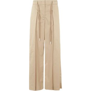 Peserico, Dames, Broeken, Beige, Maat: 2XS Katoen,