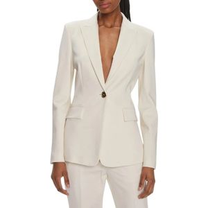 Pinko, Dames, Jassen, Beige, Maat: S Leer,
