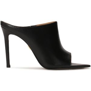 Kazar - Zwarte Stiletto Flip-Flops - Dames - Leer