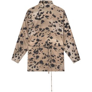 Aeron, Dames, Blouses & Shirts, Beige, Maat: XS Zijde,