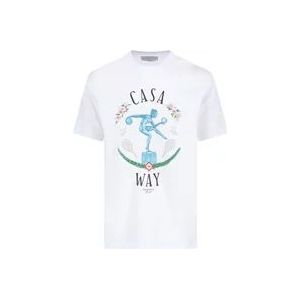 Casablanca Witte T-shirts en Polos , White , Heren , Maat: XS