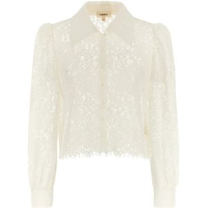 L'Agence, Dames, Blouses & Shirts, Wit, Maat: S Katoen,
