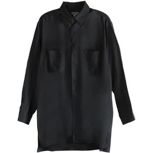 Yohji Yamamoto, Heren, Overhemden, Zwart, Maat: XL Taf,