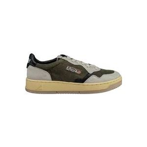 Autry Groene Velvet Lage Sneakers , Green , Heren , Maat: 41 EU