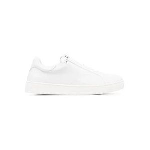 Lanvin Witte Leren Sneakers met Logodetail , White , Heren , Maat: 45 EU