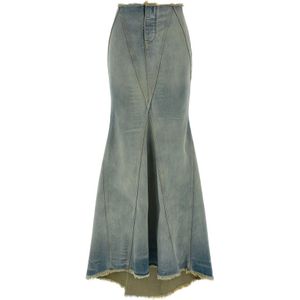 Off White, Dames, Rokken, Blauw, Maat: M Katoen,