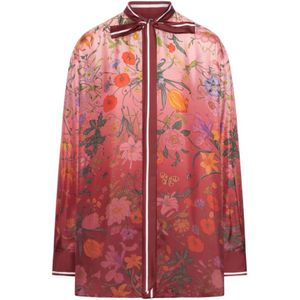 Gucci, Dames, Blouses & Shirts, Veelkleurig, Maat: XL Zijde,