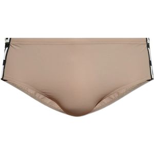 Dsquared2 Zwembroek met logo , Beige , Heren , Maat: L