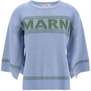 Marni, Dames, Truien, Blauw, Maat: 2XS Wol,