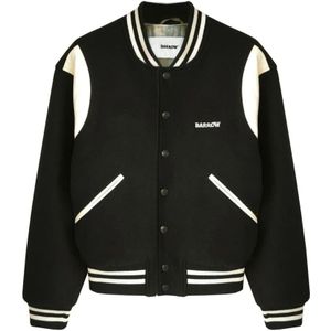 Barrow - Varsity Jacket - Zwart - Heren - Imitatieleer