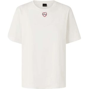 Pinko, Dames, Tops, Wit, Maat: M Katoen,