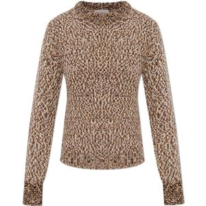 Moncler, Dames, Truien, Bruin, Maat: XS Wol,