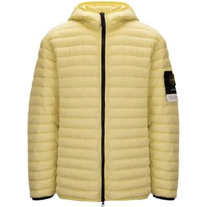 Stone Island, Heren, Jassen, Geel, Maat: XL Polyamide,