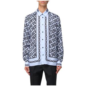 Versace Jeans Couture, Heren, Overhemden, Veelkleurig, Maat: M Zijde,