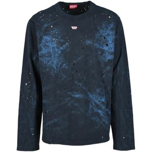 Diesel, Heren, Tops, Blauw, Maat: L Katoen,